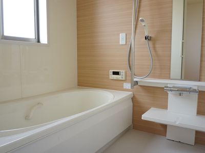 清潔な浴室の一角