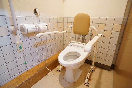手すり付きのトイレ