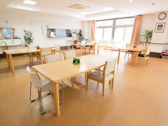 広々とした食堂の内観