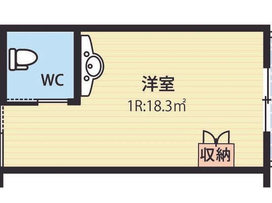 広々とした居室の図面