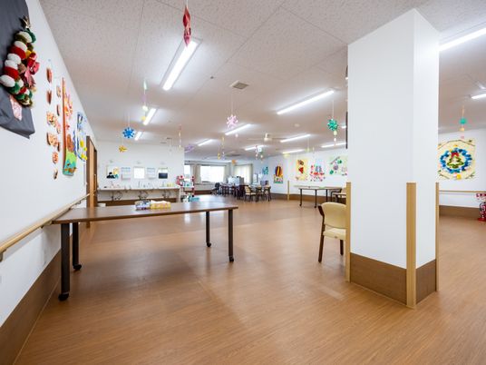 明るい共有スペース