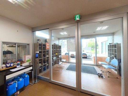 ゆったりしたエントランス