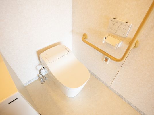 手すり付きのトイレ