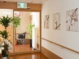 明るい廊下と掲示物