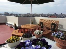 屋上に設けられたテラス風景