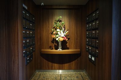 エントランスの花飾り