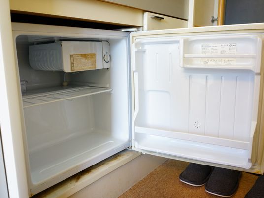 冷蔵庫の開いた扉