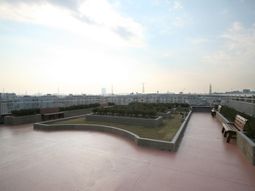 屋上から見る開放感ある風景