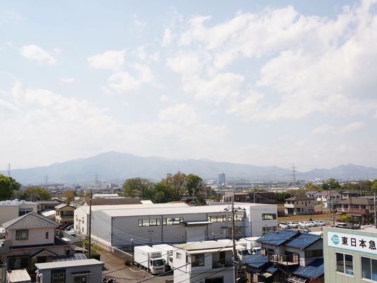 景色を楽しむテラス