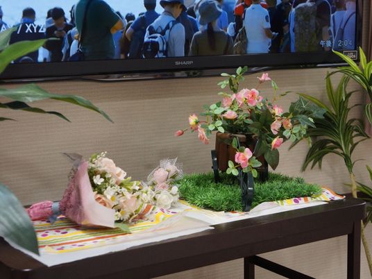 リビングの装飾花