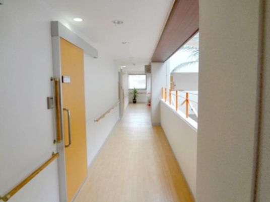明るい廊下の一部