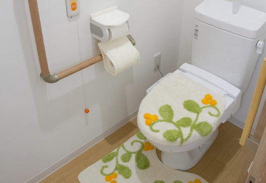 手すり付きトイレの様子