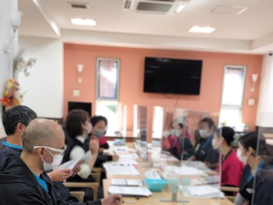 職員会議の食堂  