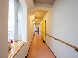 明るい廊下と窓