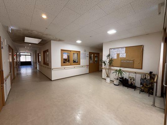 明るい廊下の様子