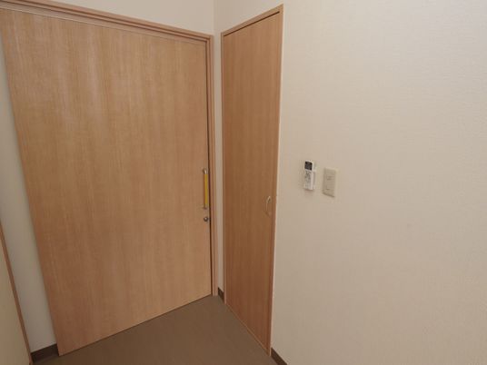 シンプルな木目の扉