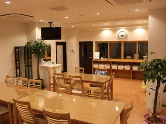 共有食堂の夜景