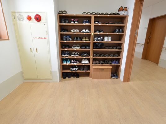 靴箱のあるエントランス