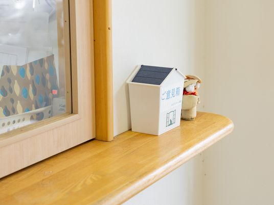 白い模型の家と置物