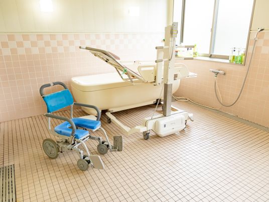 ゆとりのある浴室空間