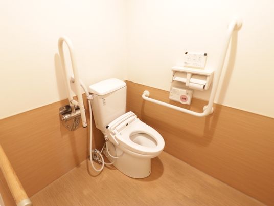 バリアフリー設計のトイレ