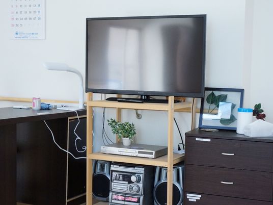 居室内のテレビと家具