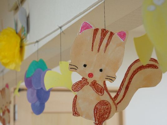 手作りの動物モビール