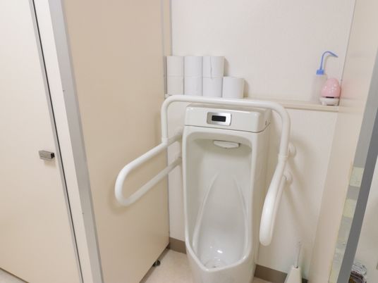 手すり付き洗面台設備