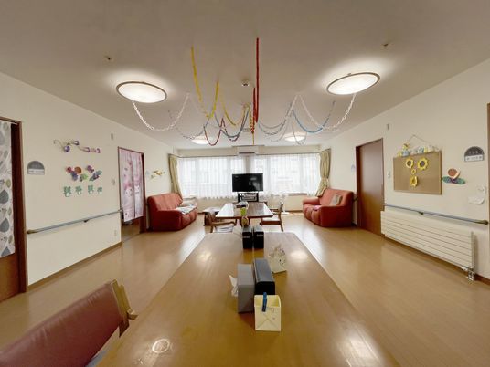 明るい共用スペース