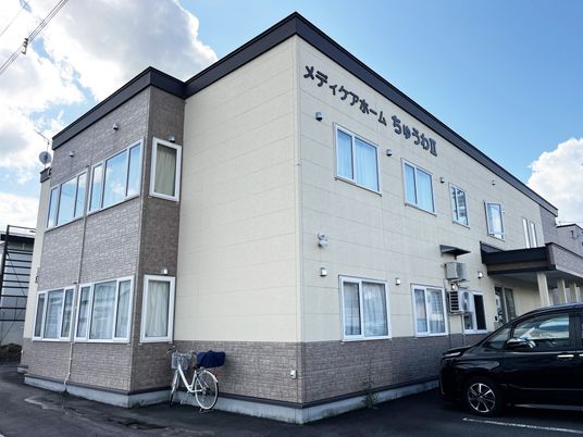 自転車がある建物外観