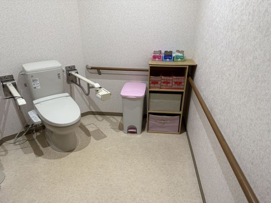 手すり付きのトイレ