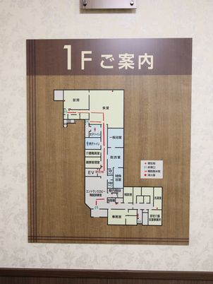 案内板とフロアマップ
