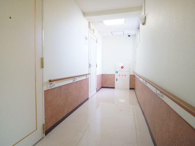 明るく清潔な廊下 廊下 ゆったりとした通路は明るく、安全に配慮された手すりが設置されています。