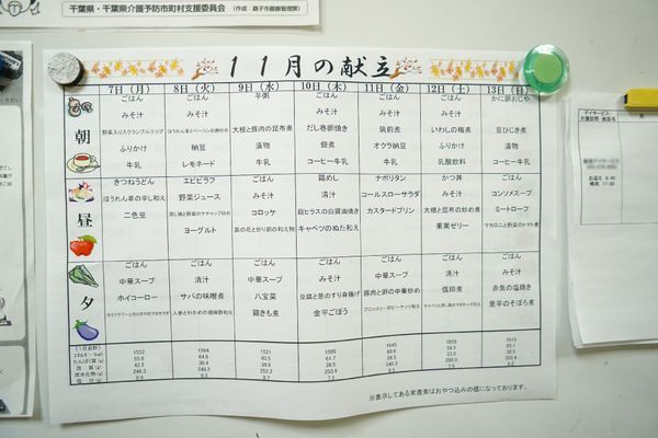 スケジュール表掲示