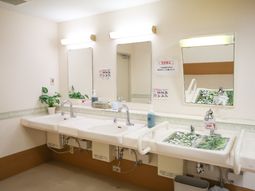 清潔な洗面台と鏡