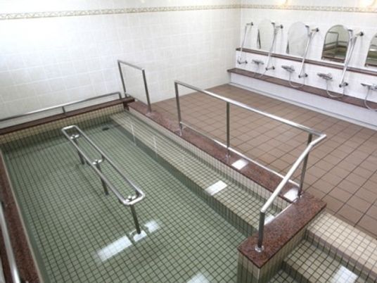 清潔な浴室の一角