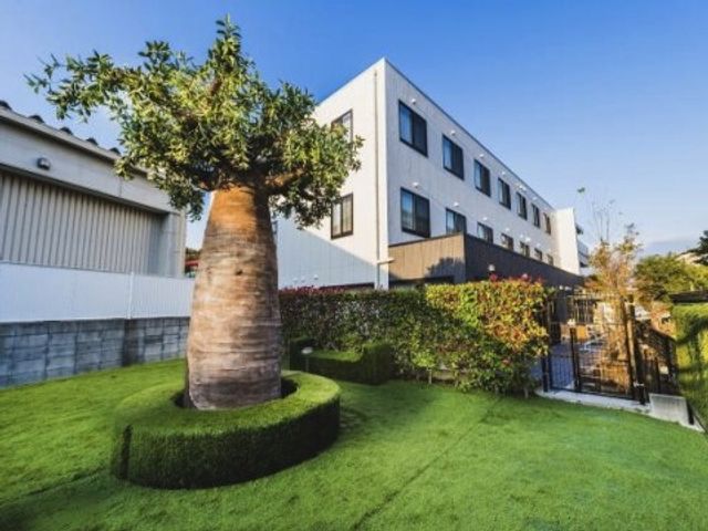 緑豊かな外観の建物