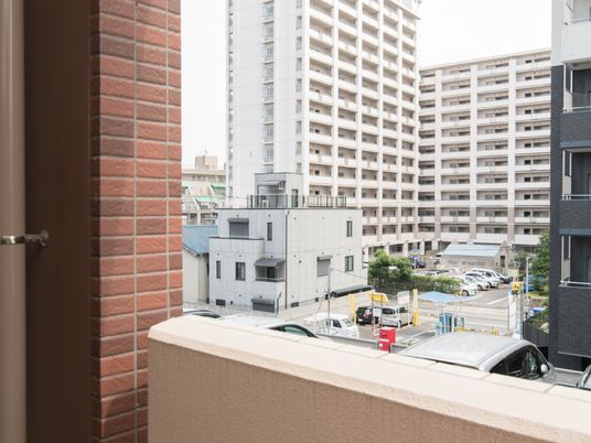 バルコニーからの都市景観