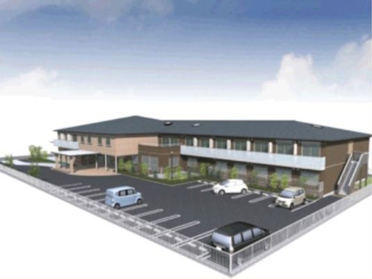 広々とした駐車場のある建物