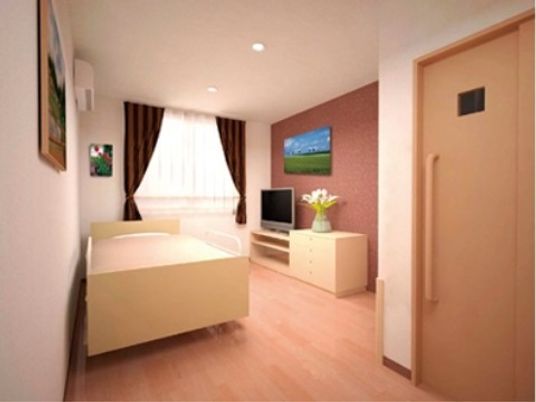 明るい居室の一角