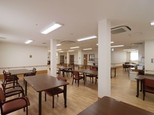 ゆとりのある共有ダイニング