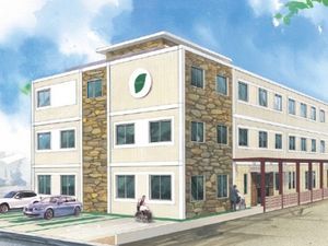 明るい外観の建物