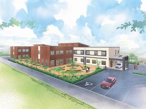 新築された施設の全景