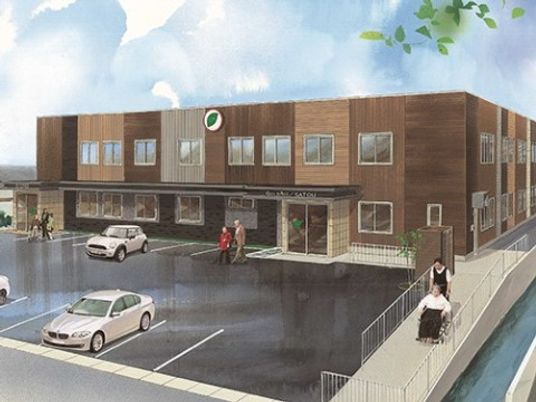 木目調の建物の外観