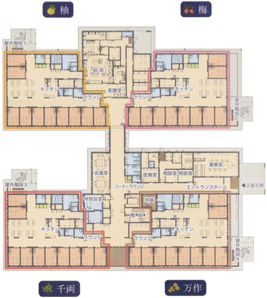 施設の見取り図エントランス