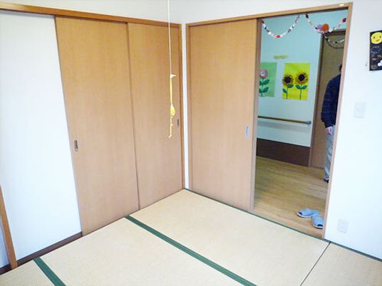 和室の開けた入口