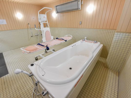 清潔感のある浴室設備