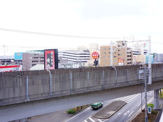 街並みの中の看板
