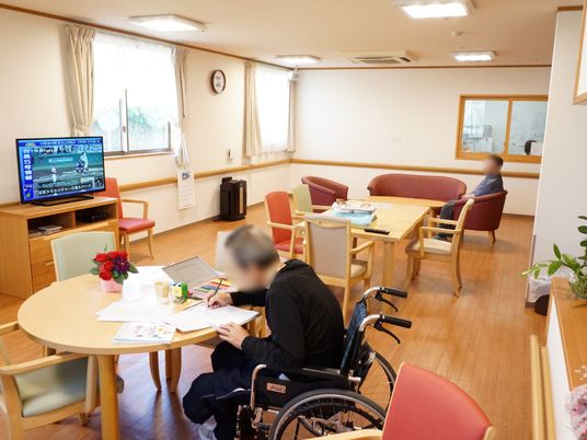 共用スペースでの憩い