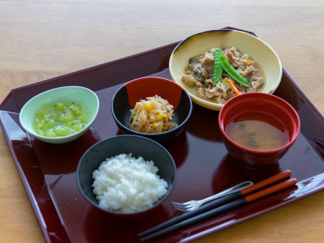 彩り豊かな和食膳 食事 栄養バランスを考えた和食メニューです。見た目にも美しく、健康を支えます。